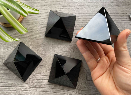 Black Obsidian pyramids for protection