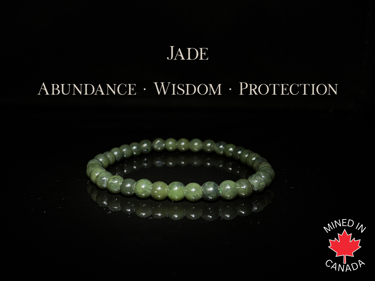 Genuine Canadian Jade Bracelet 6mm | The Wandering Fox Emporium