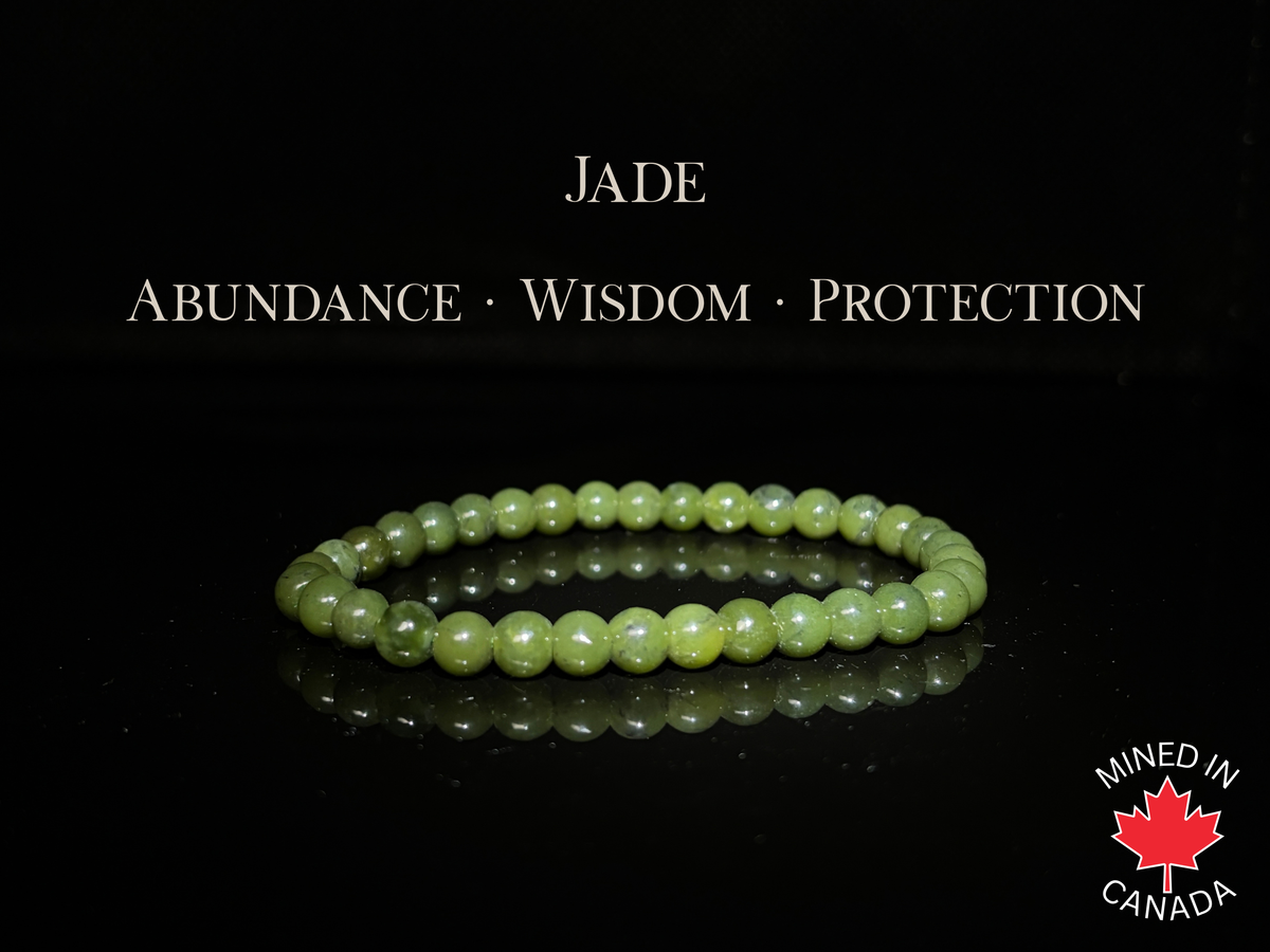 Genuine Canadian Jade Bracelet 6mm | The Wandering Fox Emporium