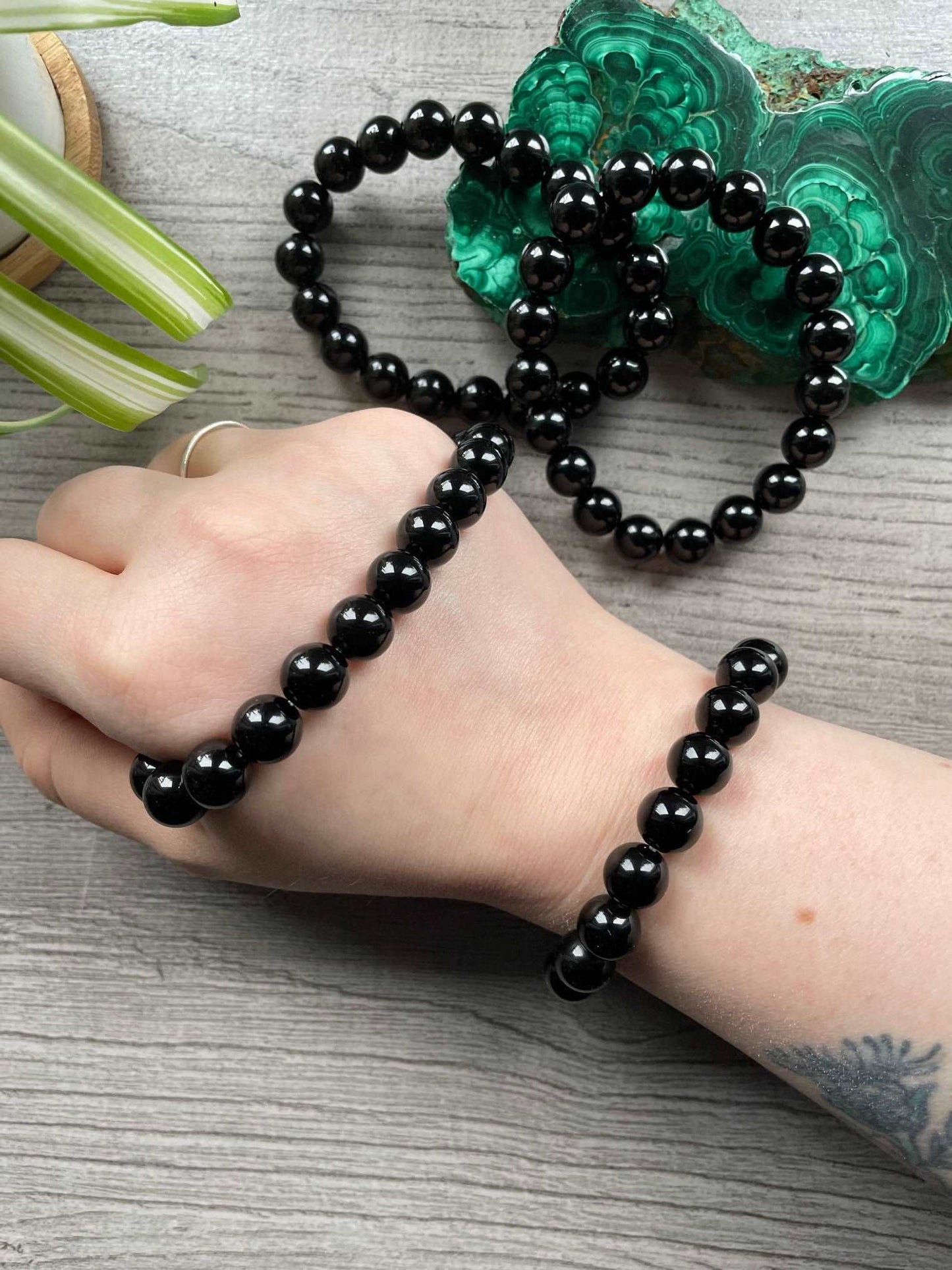 Black Obsidian Bracelet 10mm - The Wandering Fox Emporium, Your Crystal Store selection