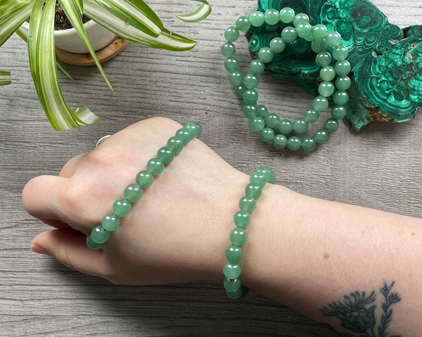 Green Aventurine Bracelet 8mm - The Wandering Fox Emporium, Your Crystal Store selection