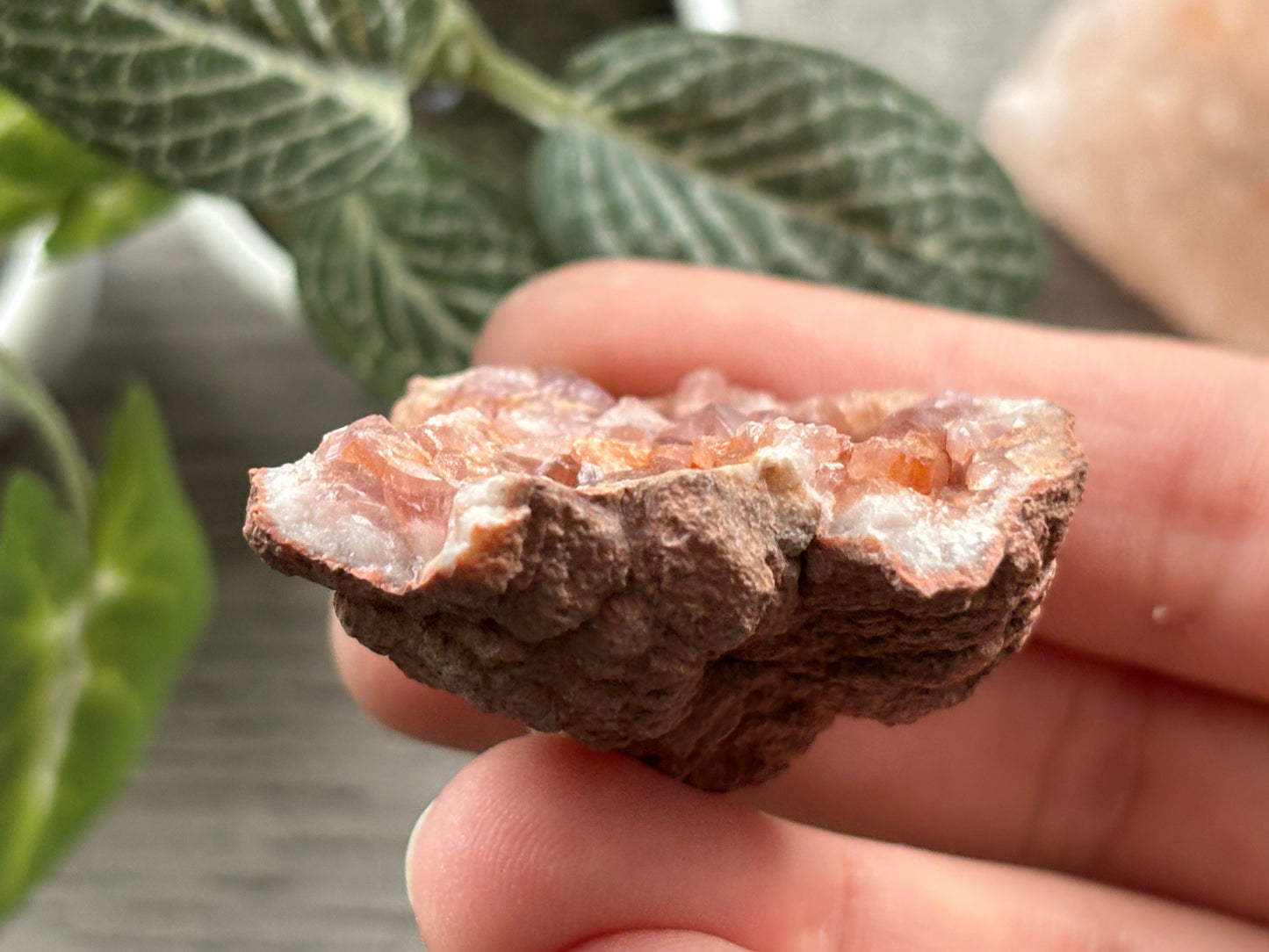 Pink Amethyst Geode Crystal Cluster (J)