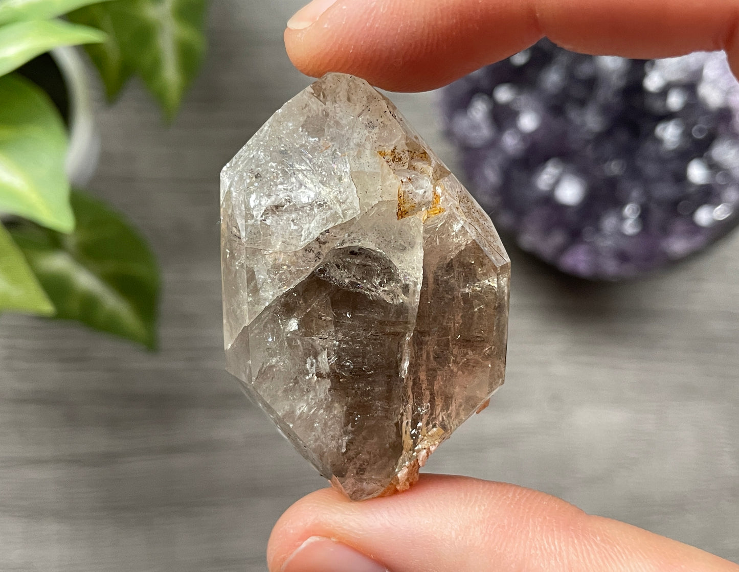Herkimer Diamond Crystal with Anthraxolite & Mica Inclusions (#9) 5