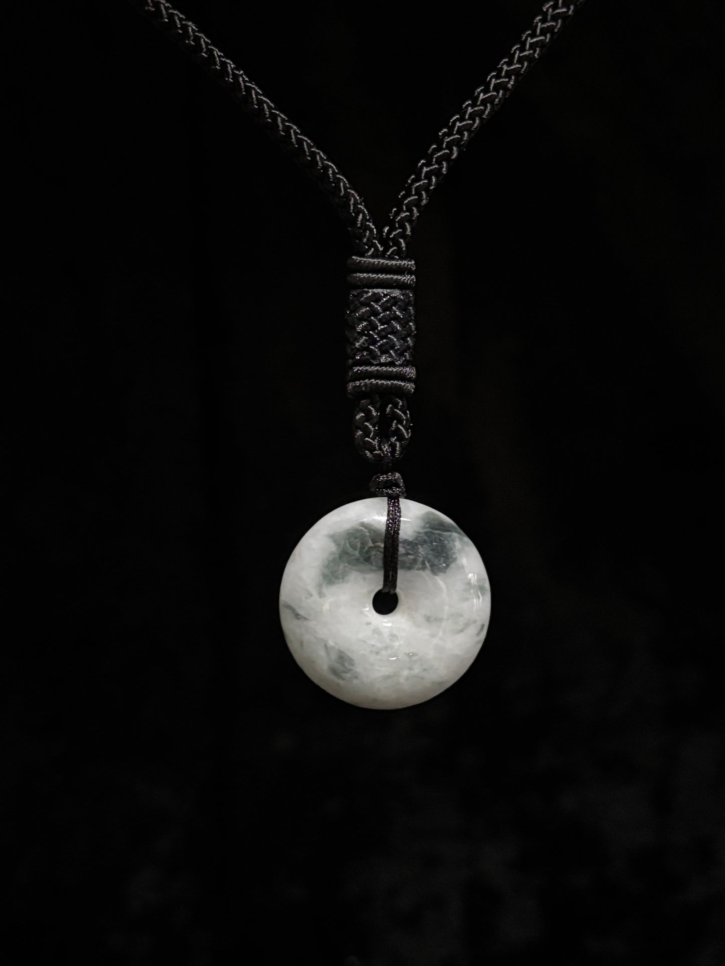 Genuine Jade Donut Macramé Necklace - The Wandering Fox Emporium, Your Crystal Store (D)