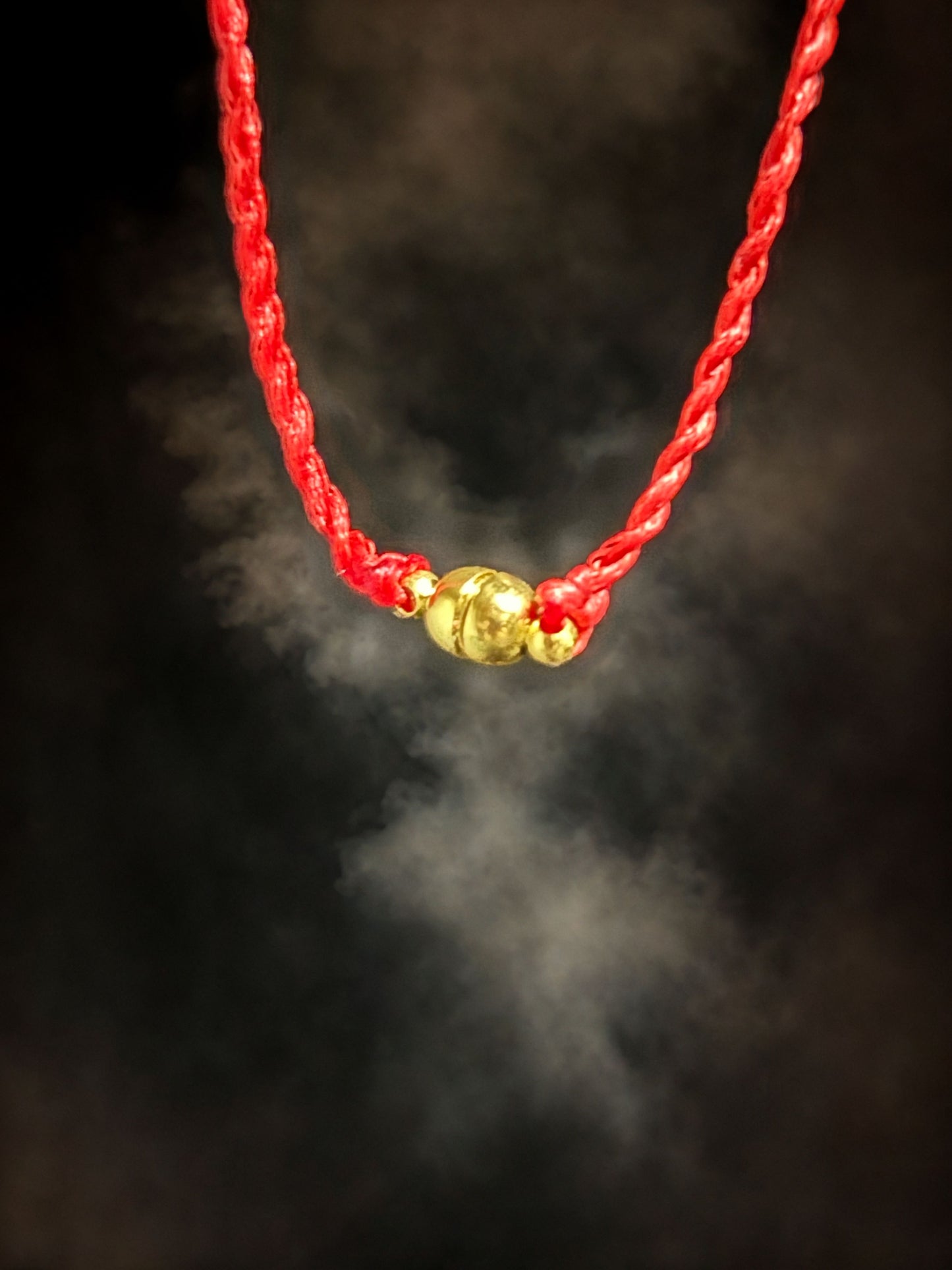 Genuine Jade Donut Macramé Necklace (Twisted Nightshade Jewellery) - The Wandering Fox Emporium, Your Crystal Store (Red)