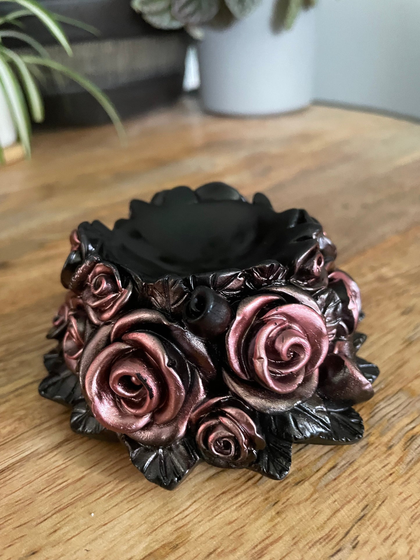 Rose Gold Roses Crystal Sphere Stand - The Wandering Fox Emporium, Your Metaphysical Store