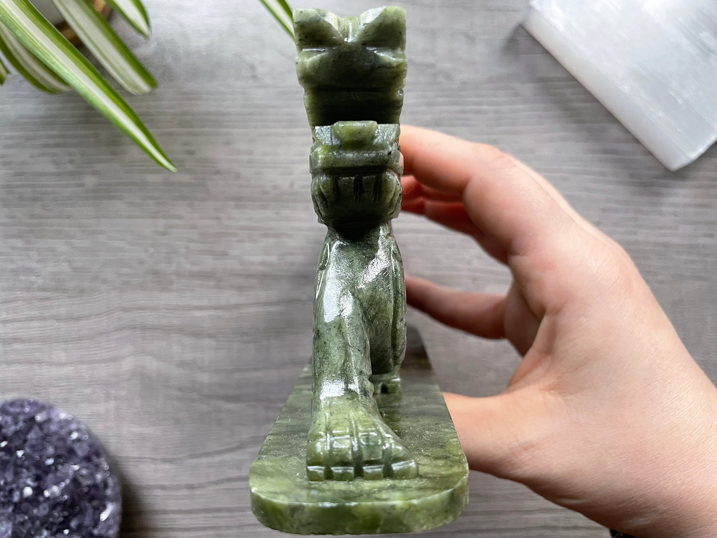 Xiuyan "Jade" Dragon (C) Crystal Carving front 2