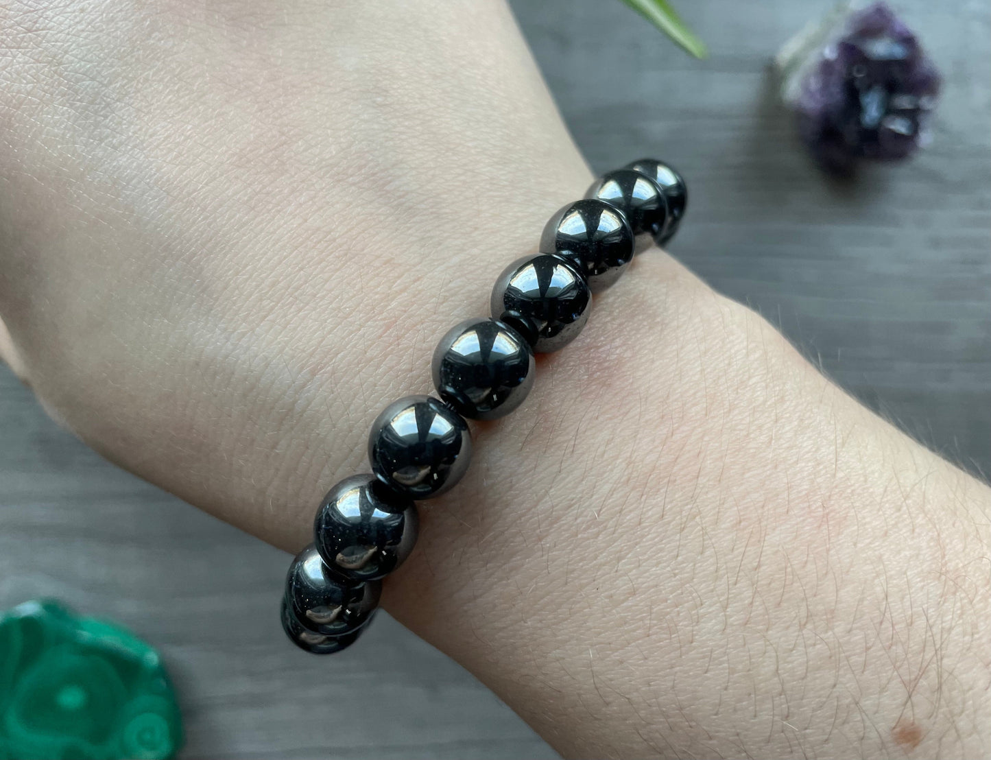 Hematite Bracelet 10mm - The Wandering Fox Emporium, Your Crystal Store