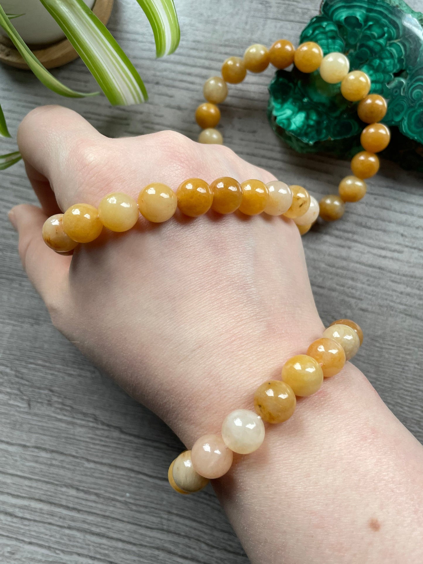 Yellow "Jade" Bracelet 10mm - The Wandering Fox Emporium, Your Crystal Store example