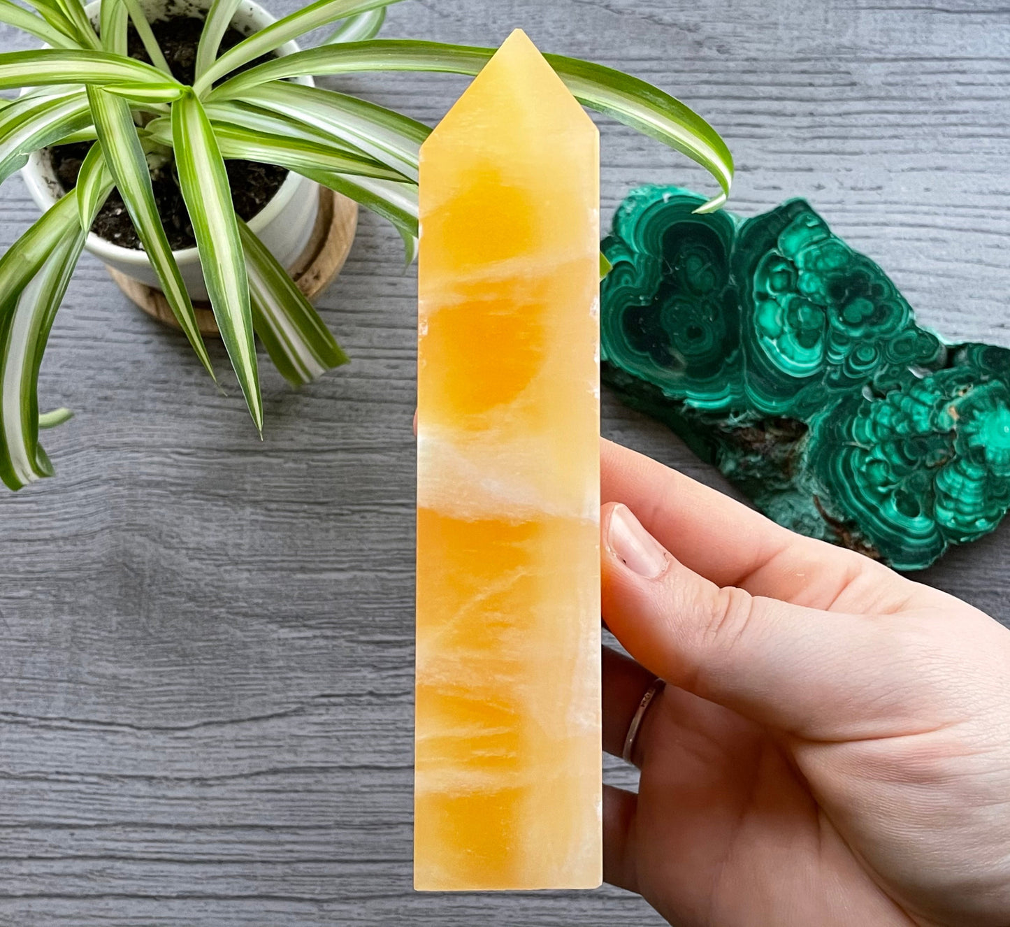 Orange Calcite Calcite Tower side 2