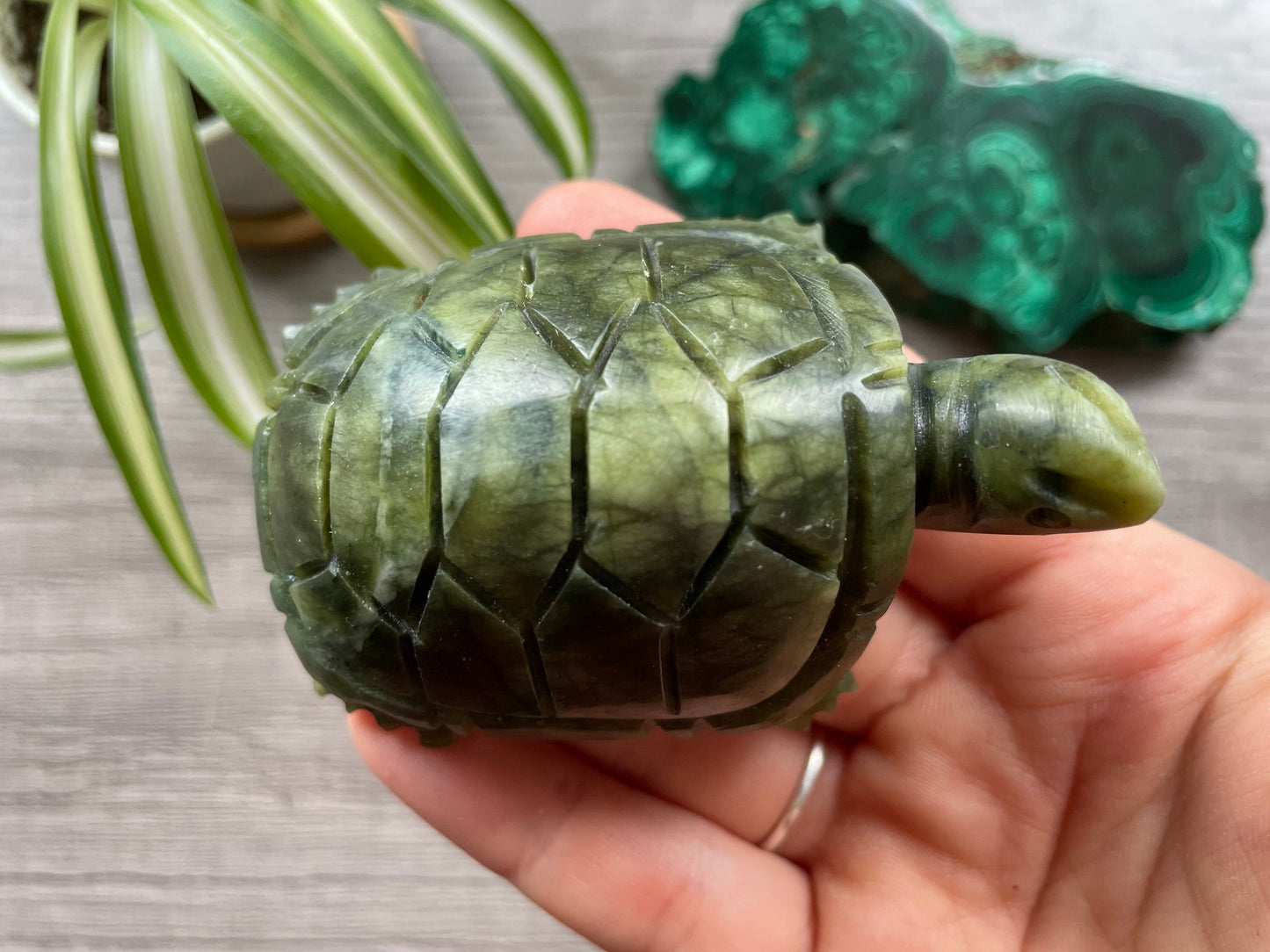 Xiuyan "Jade" Turtle (A) Crystal Carving top