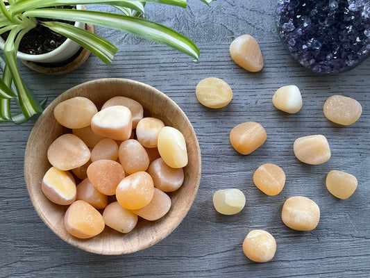 Orange Calcite Tumbled Stone