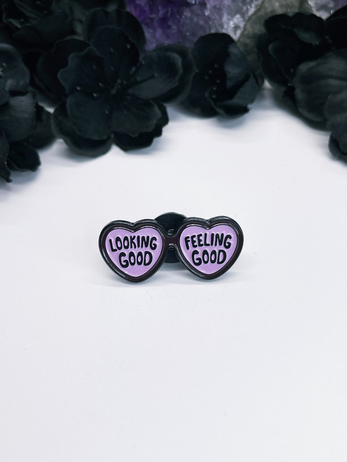 "Looking Good, Feeling Good" Sunglasses Enamel Pin