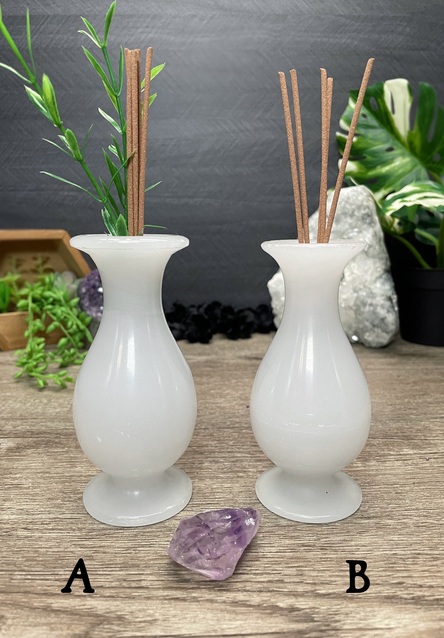 White Marble Vase Crystal Carving, selection