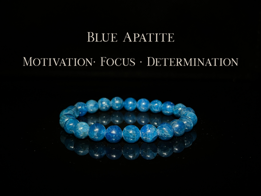 Blue Apatite Bracelet 8mm | The Wandering Fox Emporium