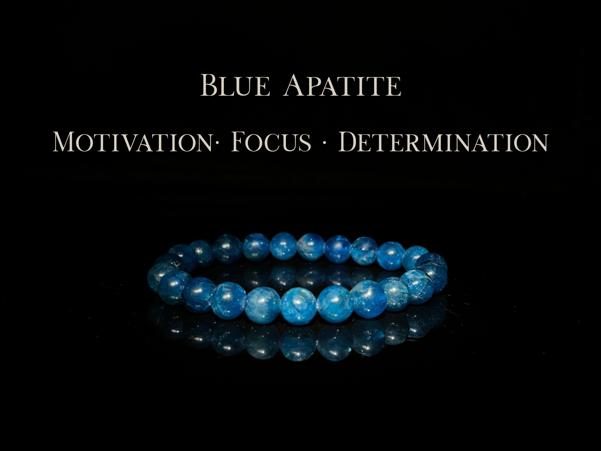 Blue Apatite Bracelet 8mm | The Wandering Fox Emporium