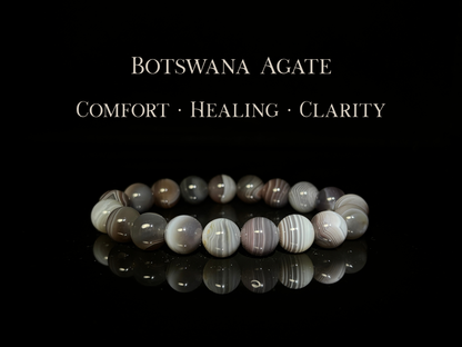 Botswana Agate Bracelet 10mm | The Wandering Fox Emporium