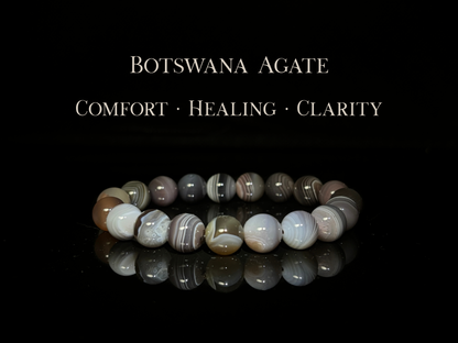 Botswana Agate Bracelet 10mm | The Wandering Fox Emporium