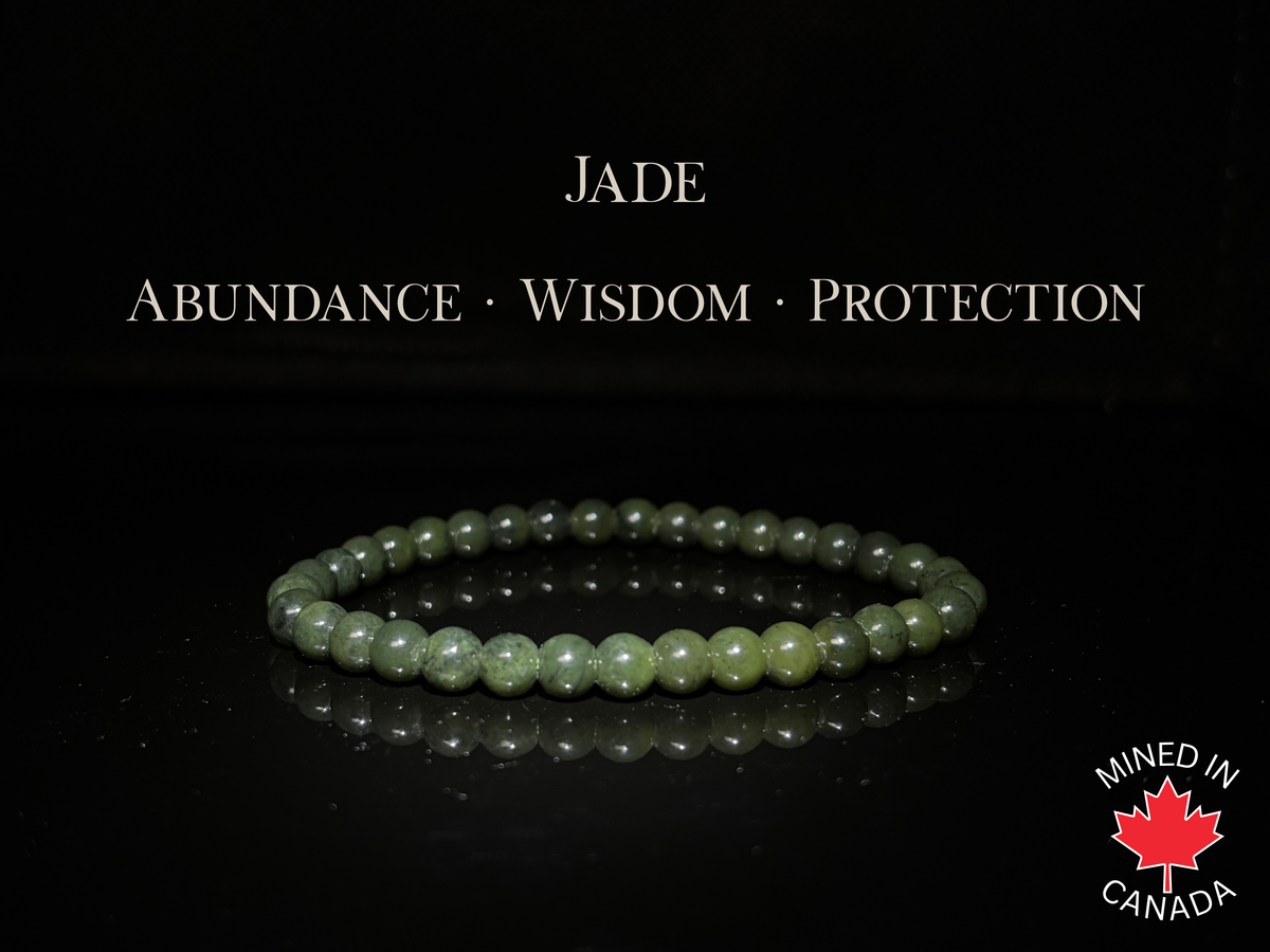 Genuine Canadian Jade Bracelet 6mm | The Wandering Fox Emporium