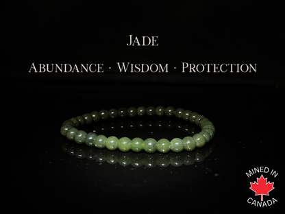 Genuine Canadian Jade Bracelet 6mm | The Wandering Fox Emporium