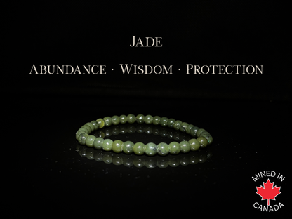 Genuine Canadian Jade Bracelet 6mm | The Wandering Fox Emporium