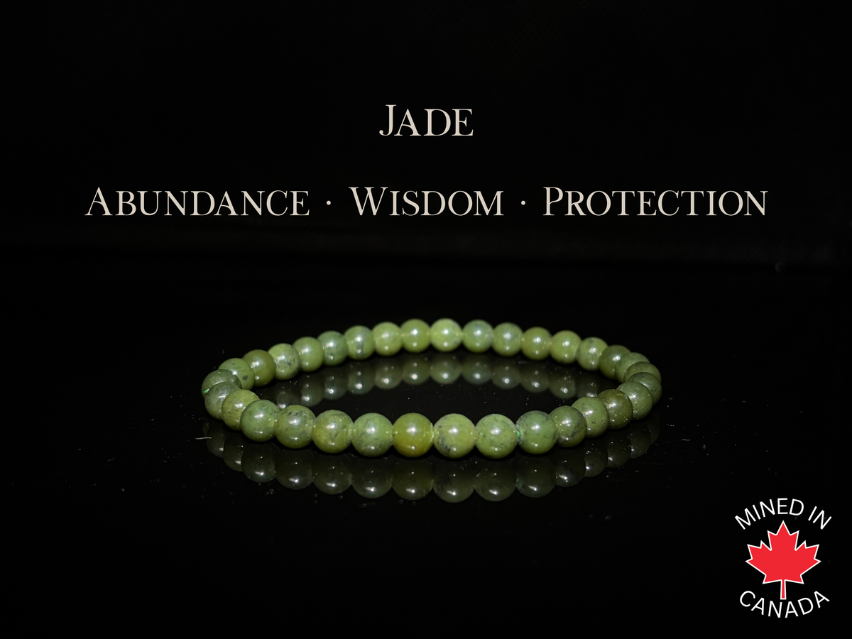 Genuine Canadian Jade Bracelet 6mm | The Wandering Fox Emporium