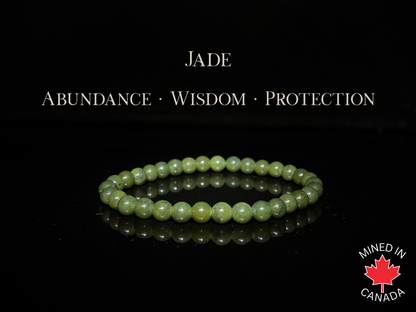 Genuine Canadian Jade Bracelet 6mm | The Wandering Fox Emporium