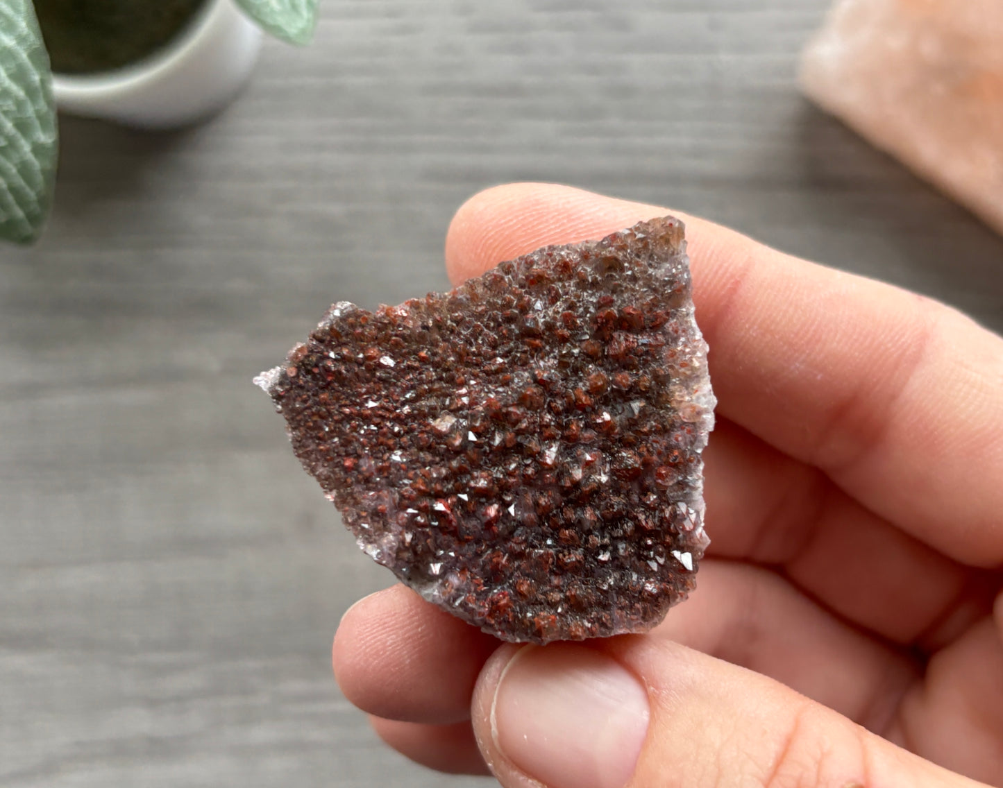 Thunder Bay Red Amethyst Crystal Cluster (K) - The Wandering Fox Emporium, Your Crystal Store