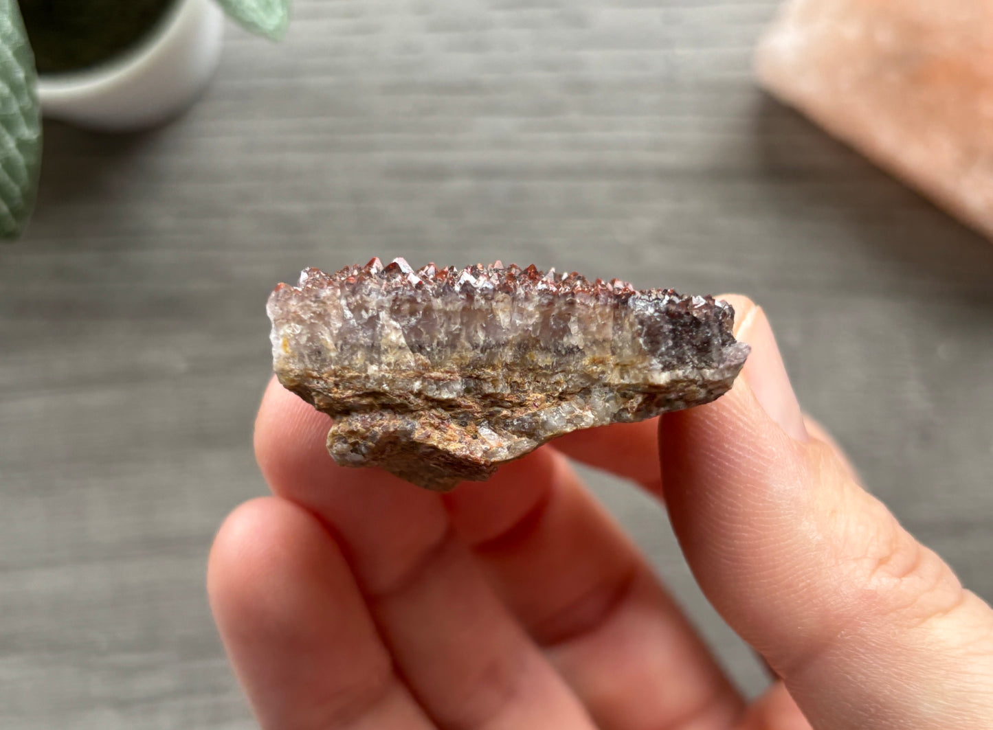 Thunder Bay Red Amethyst Crystal Cluster (K) - The Wandering Fox Emporium, Your Crystal Store