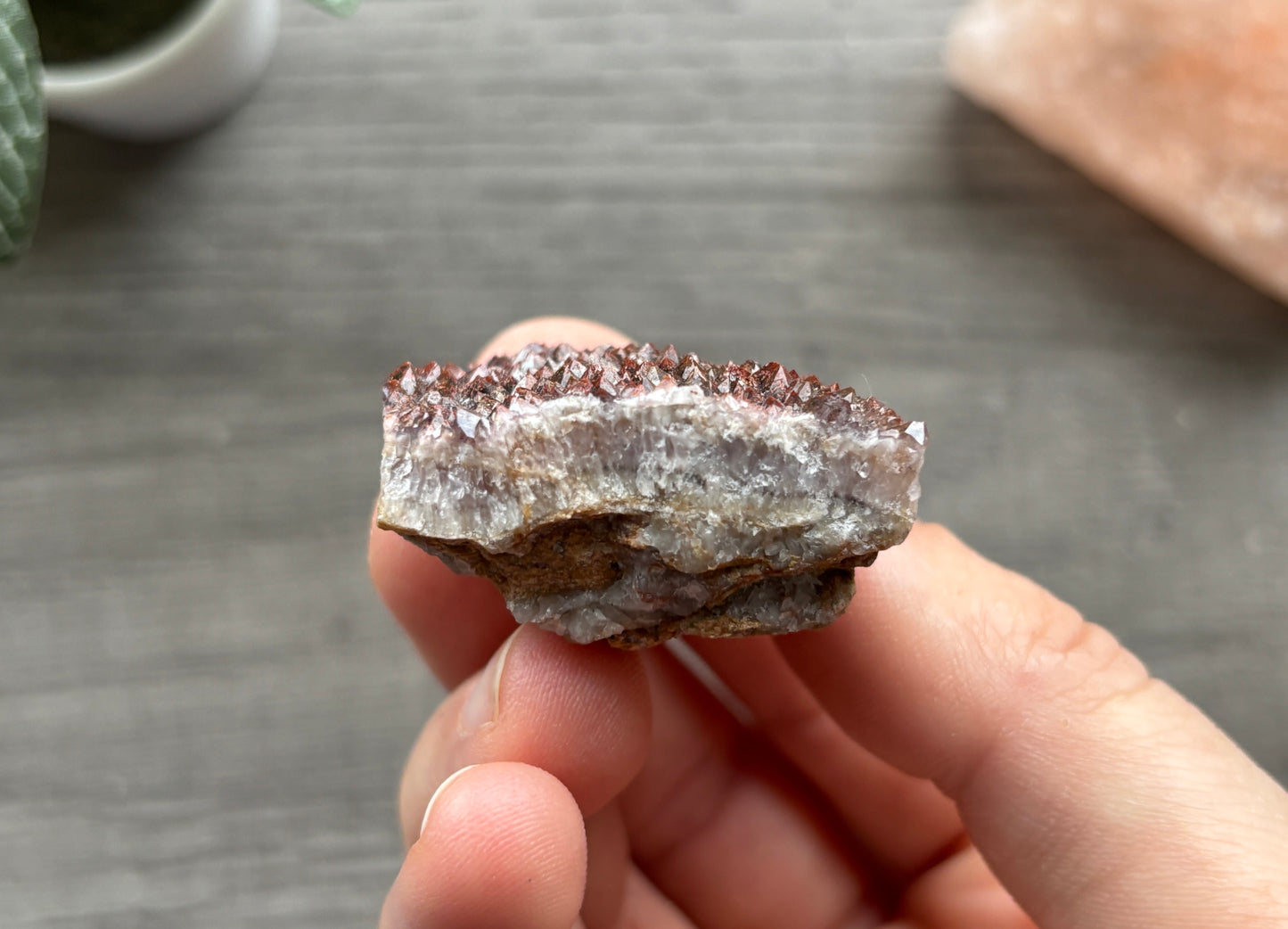 Thunder Bay Red Amethyst Crystal Cluster (K) - The Wandering Fox Emporium, Your Crystal Store