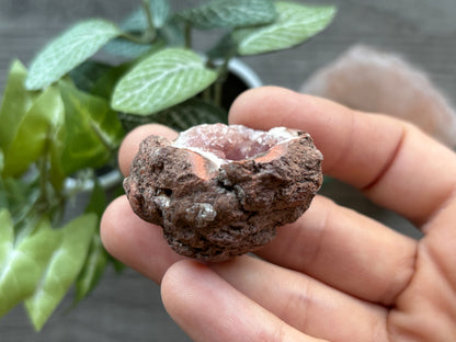 Pink Amethyst Geode Crystal Cluster (F)