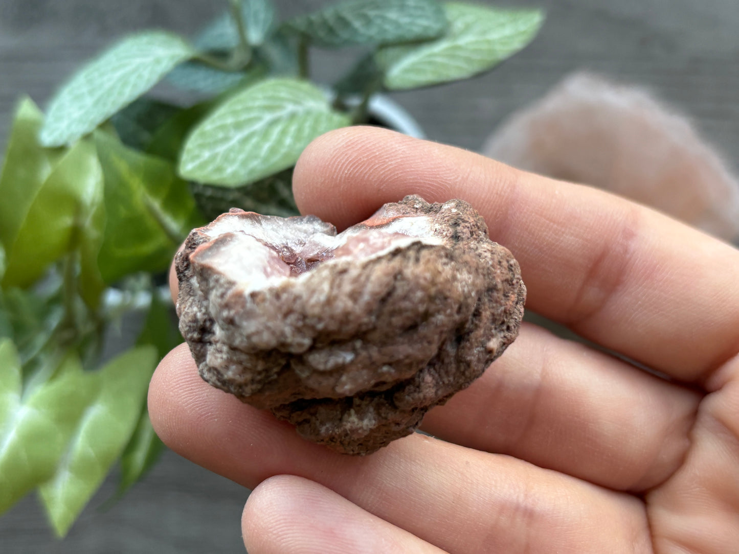 Pink Amethyst Geode Crystal Cluster (F)