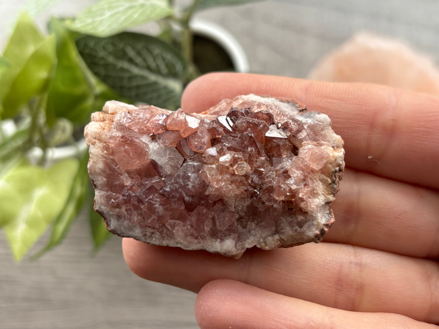 Pink Amethyst Geode Crystal Cluster (I)