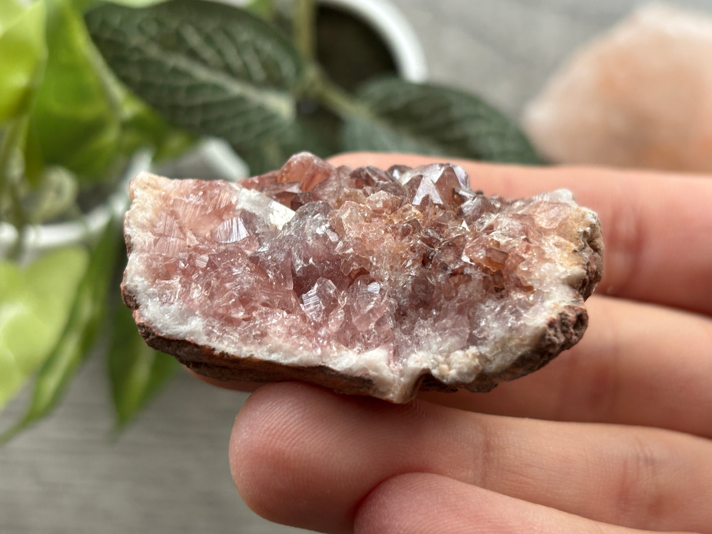 Pink Amethyst Geode Crystal Cluster (I)