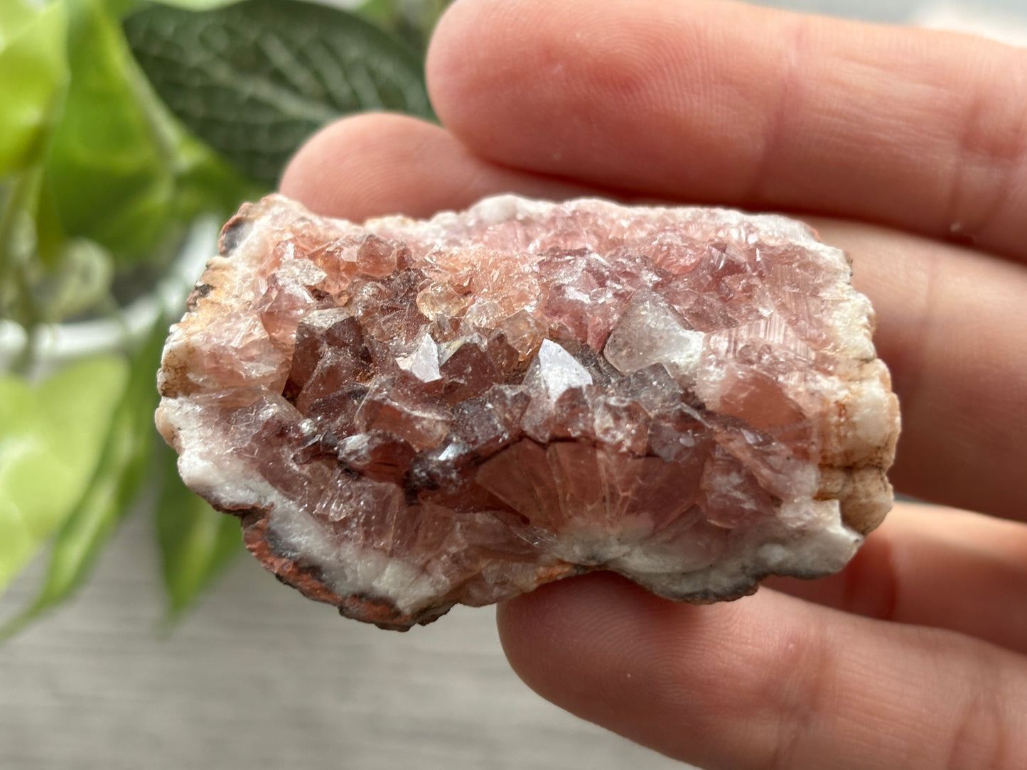 Pink Amethyst Geode Crystal Cluster (I)
