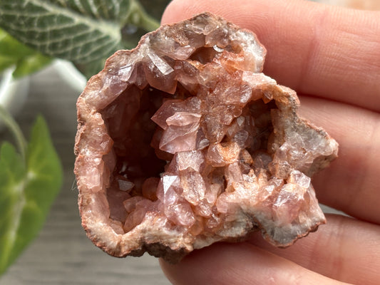 Pink Amethyst Geode Crystal Cluster (J)