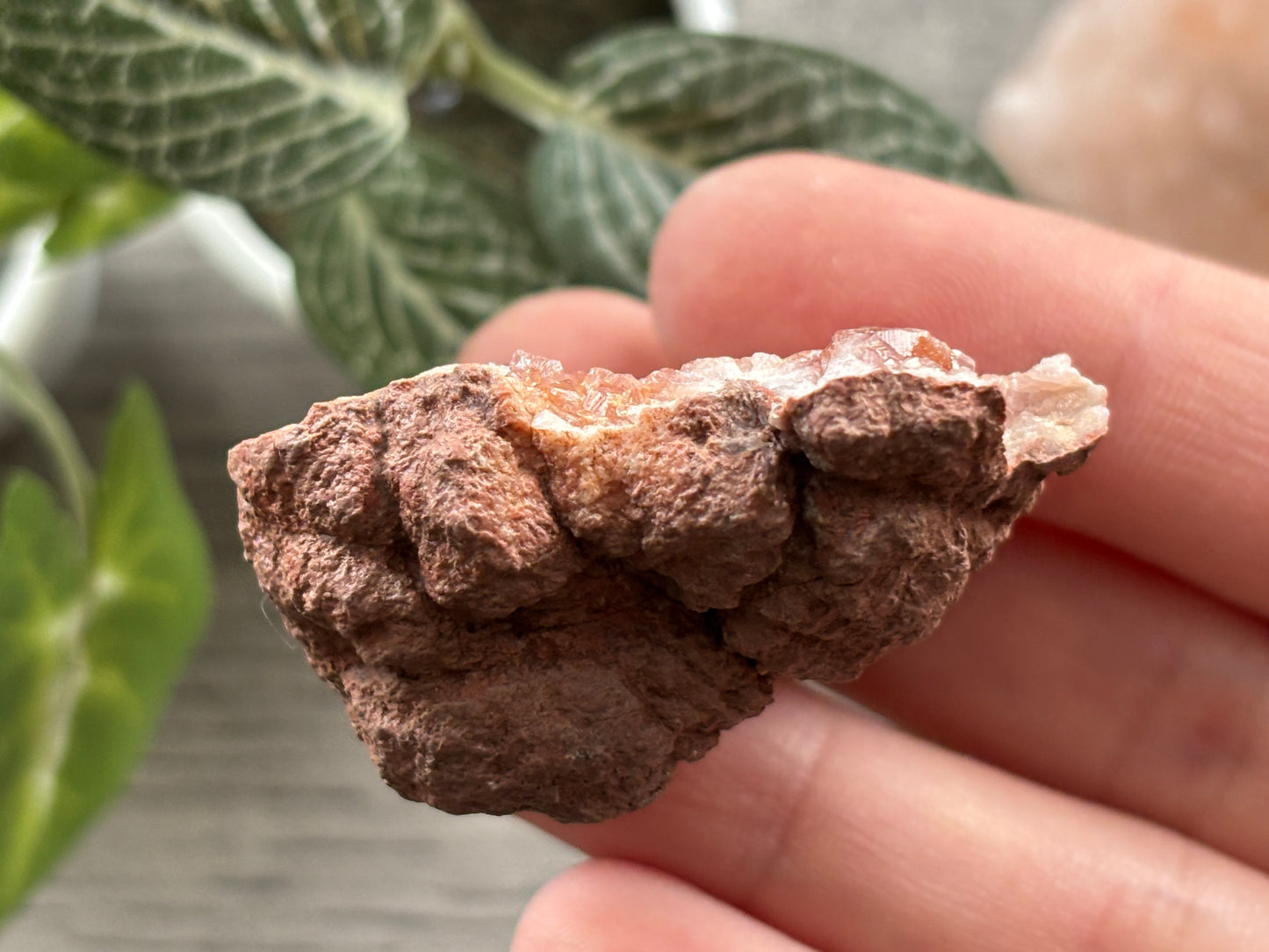 Pink Amethyst Geode Crystal Cluster (J)