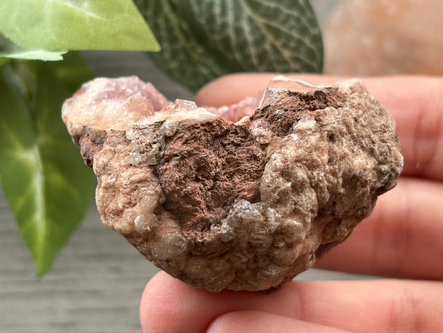 Pink Amethyst Geode Crystal Cluster (M)