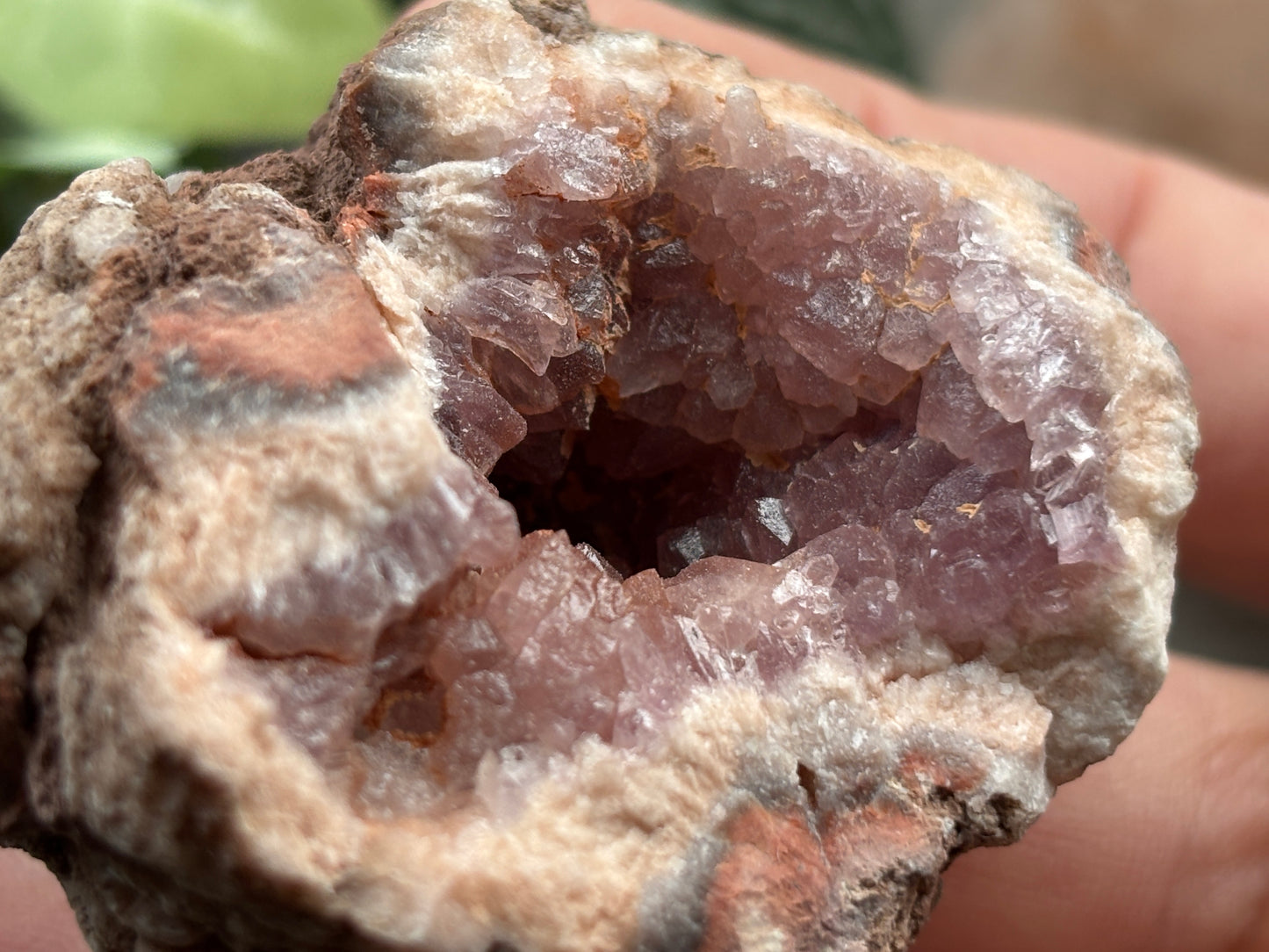 Pink Amethyst Geode Crystal Cluster (M)