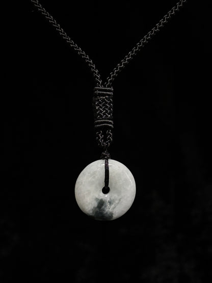 Genuine Jade Donut Macramé Necklace - The Wandering Fox Emporium, Your Crystal Store (C)