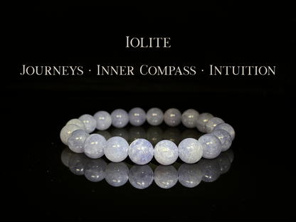 Iolite Bracelet 10mm | The Wandering Fox Emporium