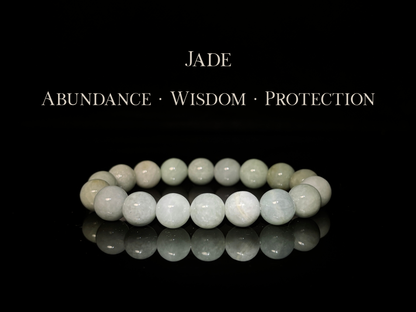 Light Green Jade Bracelet 10mm | The Wandering Fox Emporium