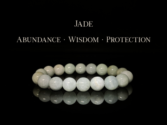 Light Green Jade Bracelet 10mm | The Wandering Fox Emporium