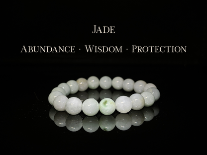 Light Green Jade Bracelet 10mm | The Wandering Fox Emporium