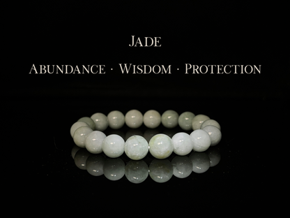 Light Green Jade Bracelet 10mm | The Wandering Fox Emporium
