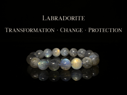 High Quality Labradorite Bracelet 12mm | The Wandering Fox Emporium