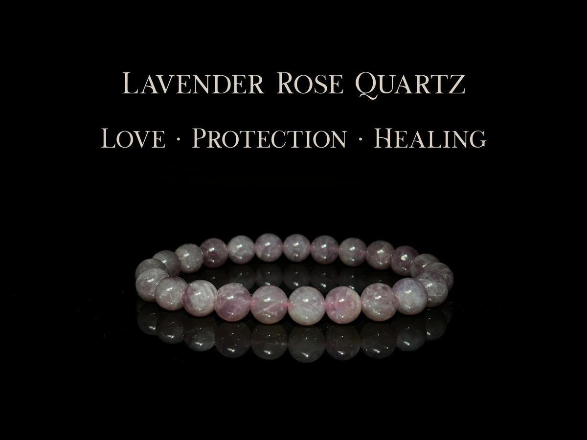 Lavender Rose Quartz Bracelet 8mm | The Wandering Fox Emporium