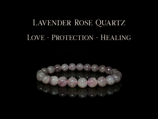 Lavender Rose Quartz Bracelet 8mm | The Wandering Fox Emporium