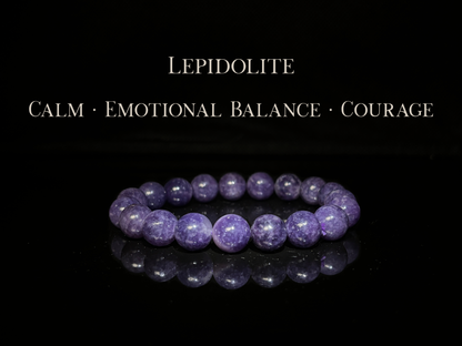 Lepidolite Bracelet 10mm | The Wandering Fox Emporium