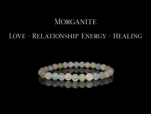 Morganite Bracelet 6.5mm | The Wandering Fox Emporium